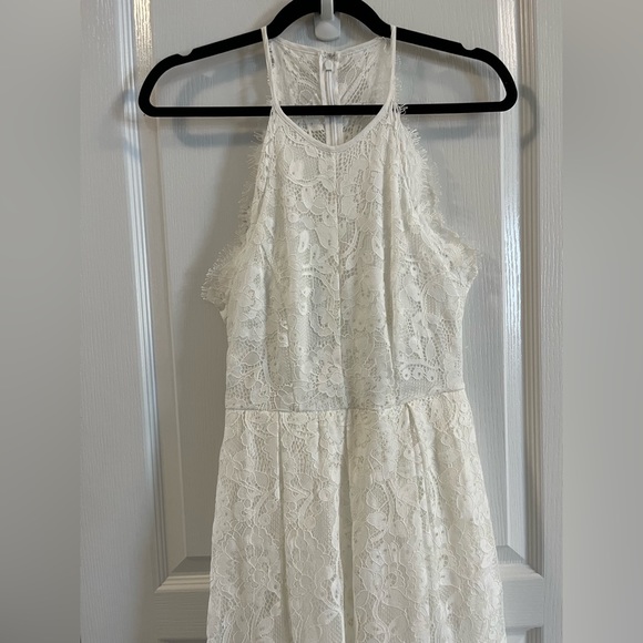 ASOS Lace Halter Neck Maxi Wedding Dress - Picture 8 of 12